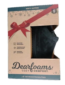 Zapatillas cómodas acogedoras Dearfoams para hombre talla pequeña 7-8 negras espuma viscoelástica - Imagen 1 de 4
