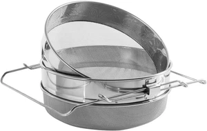 Miele in Acciaio Inox Doppio Setaccio per Detriti Di Miele Filtro per Apicoltura - Foto 1 di 12