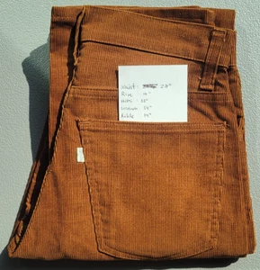 Vintage 70s (1976) Levi's 519-1588 Corduroy Pants28x34 Deadstock Quality USA - Picture 1 of 16