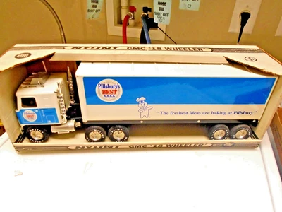 1970-е-Nylint-GMC 18-Wheeler грузовик прессованная сталь игрушка 21» Pillsbury's лучший - Изображение 1 из 4