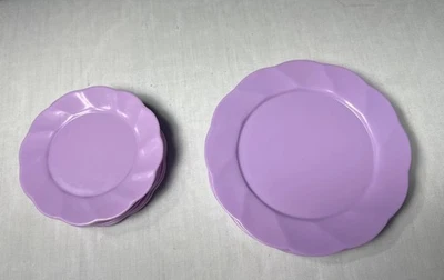 1996 WnR Industries Lavender Purple Plastic Toy Ruffled Edge Plastic Plates - Image 1 of 3