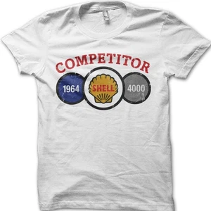 Competitor 1964 Shell Classic Retro Motorsport Vintage Car T-Shirt 06203 - Picture 1 of 5