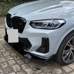 MP Style Gloss Black Front Splitter for BMW G01 X3 IX3 G02 X4 LCI 22-24 - Picture 1 of 8