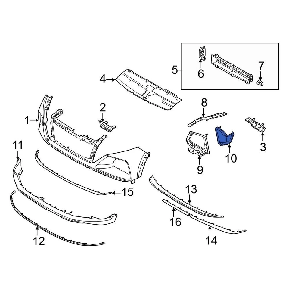 For Hyundai Tucson 2022-2024 Hyundai 86543CW000 Front Left Brake Air Duct - Image 1 of 1
