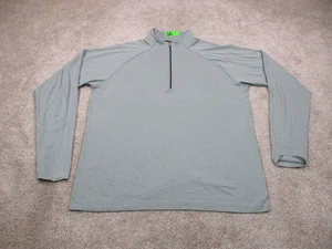 Lululemon Surge Warm Half Zip Men Extra Large Green Performance Stretch Running - Picture 1 of 12