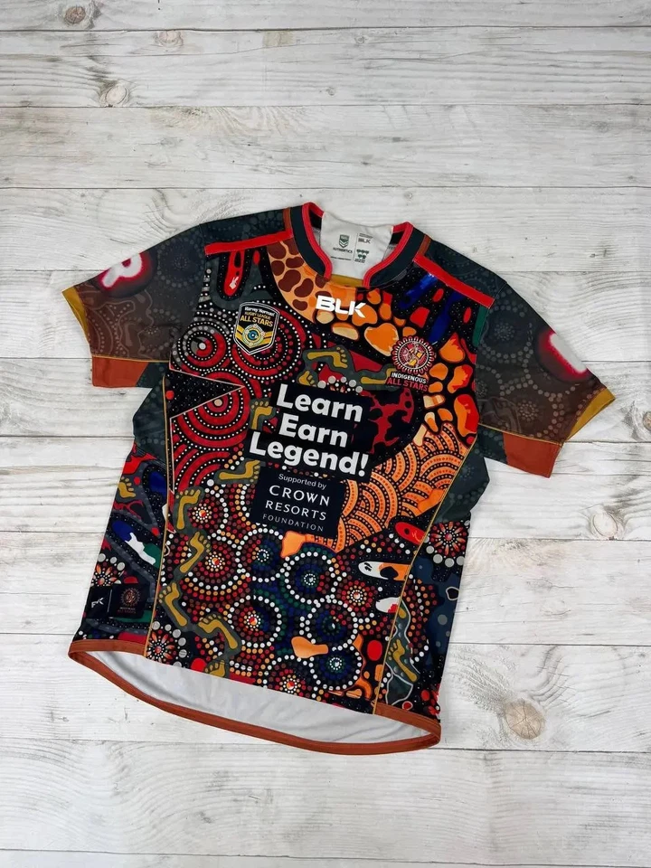 BLK NRL HARVEY NORMAN все звезды регби рубашка Джерси мужчин размер L - Изображение 1 из 4