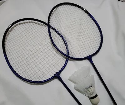 PROVANCE Badminton 2er-Set 2 Schläger 2 Federbälle Federball freie Farbauswahl