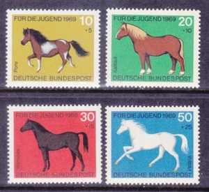 Germany B442-45 MNH 1969 Various Types of Horses full Set of 4 - Picture 1 of 1