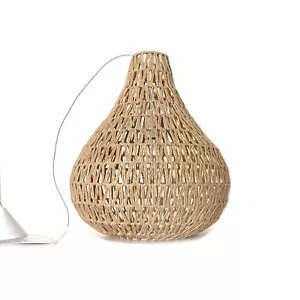 New Ivory & Deene Large Byron Pendant Light Natural Rope Pear Shape Hanging Lamp - Picture 1 of 3