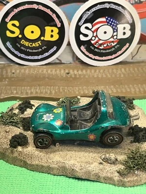 Hot Wheels Redlines 1969 Sand Crab 1:64 Green Diecast USED EX Cond USA VW Buggy - Image 1 of 4