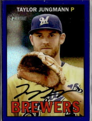 2016 Topps Heritage #THC-489 Taylor Jungmann Purple Near Mint - Image 1 of 2