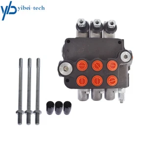 3Spool 21GPM Hydraulic Monoblock Control Valve w/conversion NEW - Picture 1 of 15