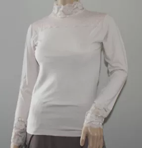 Arancia Islamic Women's Modest Undershirt Longsleeve Lace Body Penye - Beige - Picture 1 of 4