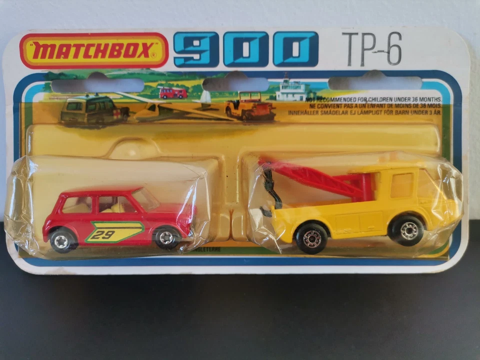 MATCHBOX 900 TP-6 Toe Joe Breakdown Truck & Austin Mini - Immagine 1 di 4