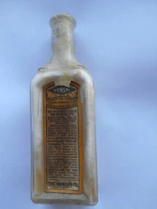 Vintage antike Nonspi Antiseptikum Deorderant Glasflasche mit Etikett. 5,5"H - Bild 1 von 8