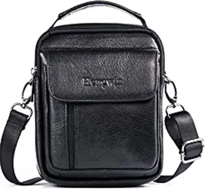 Leather Shoulder Bags Men, Small Shoulder Bag Men Business Bag, Messenger Bag, W - Image 1 of 4