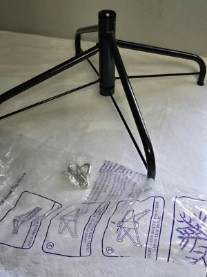 Dark Green Christmas Tree Iron Stand Metal Christmas Tree Base Collapsible Flat - Image 1 of 4