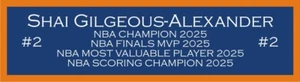 Shai Gilgeous Alexander color nameplate for signed basketball photo jersey - Picture 1 of 2