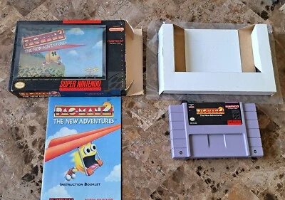 Pac-Man 2: The New Adventures  Super Nintendo SNES CIB 1st Print 3d Cover Rare  - Image 1 of 4