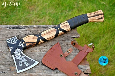 HACHA DE ACERO AL CARBONO HECHA A MANO PERSONALIZADA INTEGRAL VIKINGO LANZAMIENTO TOMAHAWK 2400 Foto 1 de 4