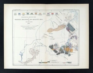 1899 USGS Geological Map Alaska Wrangell Mountains Copper Center Skolai Valdez - Picture 1 of 3