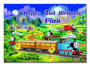 Large Personalised Birthday train card; Any age & name; for little or big (d332) - Picture 1 of 6