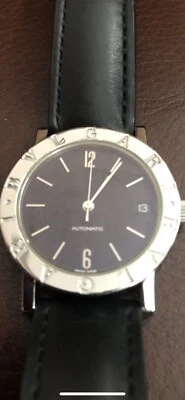 Relógio BVLGARI AUTOMÁTICO, mostrador preto, data, modelo BB33SL aço inoxidável - Imagem 1 de 4