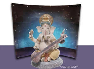 Lladro bensuri ganesha mridangam venna lord crystal Display Read Description - Picture 1 of 8