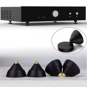 4stk HiFi Audio Lautsprecher Amp Holz Spike Isolation Feet GerätefÜße 23x20mm - Picture 1 of 9