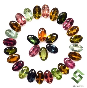 Natural Multi Tourmaline Oval Cut 5x3 mm Lot 30 Pcs 7.04 CTS Loose Gemstones - Picture 1 of 6