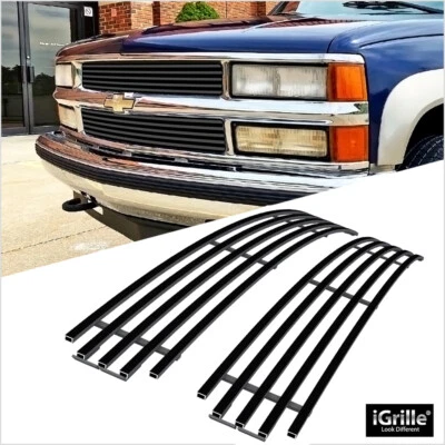 Para 94-99 Chevy Blaze/C/K Pickup/Suburban/95-99 Chevy Tahoe rejilla Billet negra Foto 1 de 4