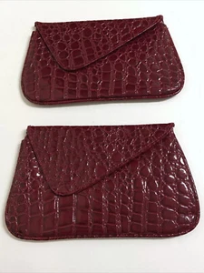Bolso de mano 2 Bare Escentuals Minerals Cosmético Maquillaje Rojo NUEVO - Imagen 1 de 7