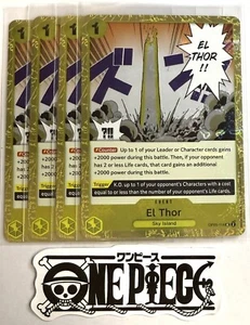 4x One Piece OP05-114 UC El Thor - Flag Foil - English - Play Set - TCG - Mint - Picture 1 of 1