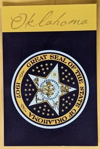 Postcard OK: The Great Seal of the State of Oklahoma - Picture 1 of 2