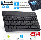 Bluetooth Tastatur kabellos Deutsch Keyboard für PC Handy Tablet QWERTZ Layout