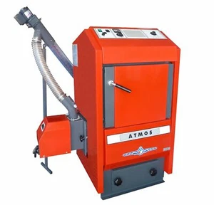 Pelletheizung-Komplett-Anlage Atmos P 25 24 kW Kessel Pufferspeicher Laddomat - Bild 1 von 1