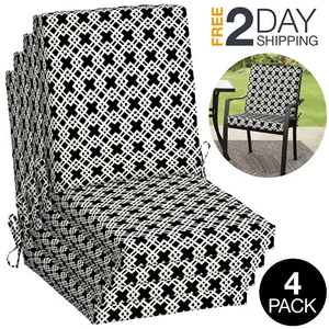 Outdoor 37x19.5 Dining Chair Seat And Back Cushions Set of 4 For Patio Clearance - Picture 1 of 9