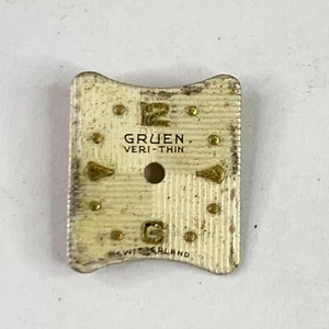 Gruen Watch Dial Watchmaker Parts Repair Switzerland Square Veri-thin - Picture 1 of 5