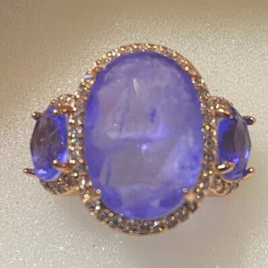 Bomb Party Resort Wear Ring RG65679 The Devina Ring - Rose Gold - SZ 5 LAVENDER - Picture 1 of 7