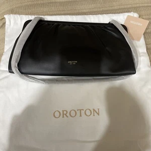 OROTON - New With Tags - Celia Long Clutch - Black Leather - Picture 1 of 7