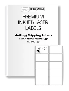 1000 Sheets 10000 Labels BLACKOUT Technology Fast Peel Shipping 4 x 2 10 UP - Picture 1 of 3