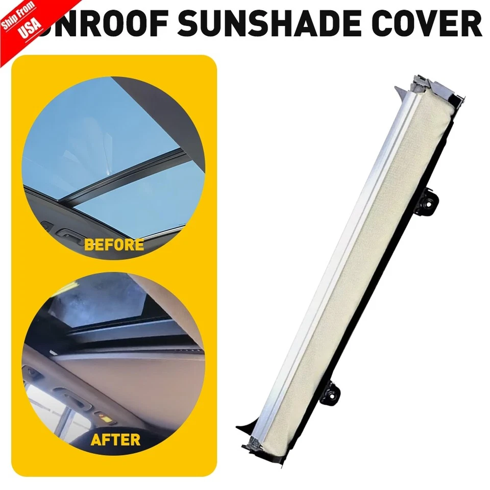 Panoramic Sunroof Sunshade Shade Curtain Cover For VW Golf Tiguan Audi Q5 Beige - Image 1 of 4