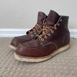 RED WING Classic MOC 6-Inch Boot Men 10.5 D Briar Oil Slick Leather Work Wear US - Picture 1 of 16