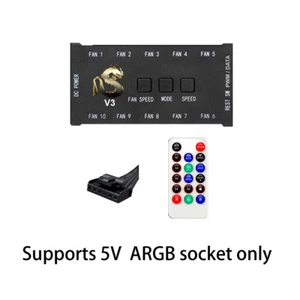 SaharaGaming Pirate Univeral fan controller 6pin x 10 port with SYNC & PWM 5V - Afbeelding 1 van 3