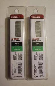 Neu (Set bestehend aus 2) Hyper Tough 1000 Stck. 18 Stärke Brad Nägel 5/8 Zoll (15mm) - Bild 1 von 4