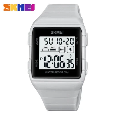 SKMEI Reloj Pulsera Electrónico Rectángulo Hombre Digital LED Reloj para Niños Foto 1 de 4