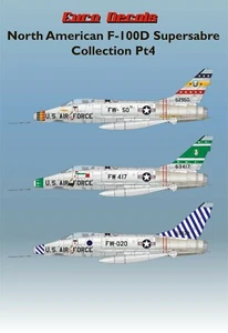 EURO DECALS WATER SLIDE TRANSFERS NORTH AMERICAN F-100D SUPER PT4  ED48-134 - Picture 1 of 6