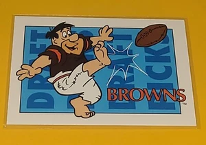 THE FLINTSTONES FRED FLINTSTONE 1993 CARDZ TEAM NFL CLEVELAND BROWNS #5 - Picture 1 of 1