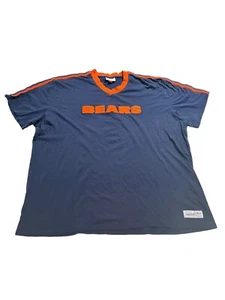 NFL Chicago Bears Mitchell & Ness Vneck Jersey T-shirt Adult Unisex Size 4XL - Picture 1 of 8