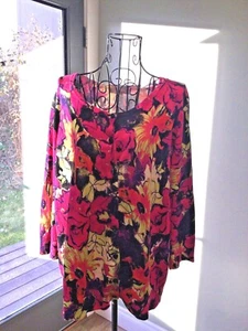 NORDSTROM'S SEJOUR 3/4 SLEEVE FLORAL CARDIGAN, SIZE 1X,(Reg. 89.00) - Picture 1 of 6